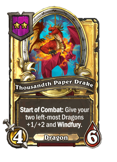 Thousandth Paper Drake Hearthstone kártya