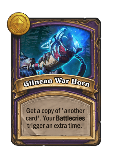 Gilnean War Horn Hearthstone kártya