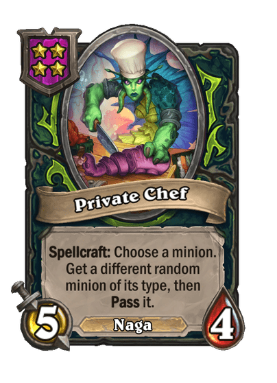 Private Chef Hearthstone kártya