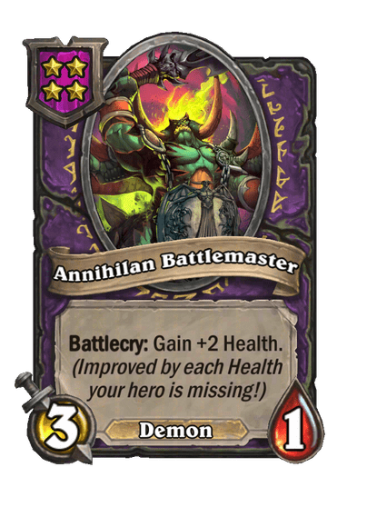 Annihilan Battlemaster Hearthstone kártya