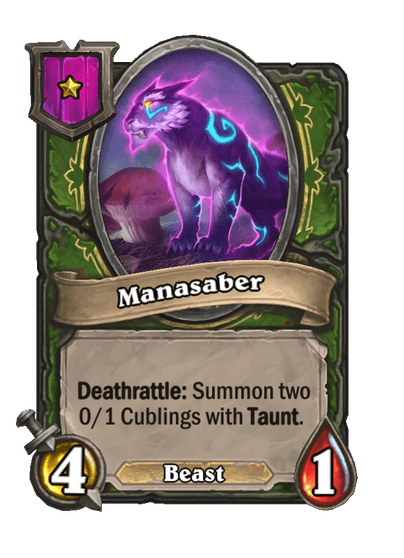 Manasaber Hearthstone kártya