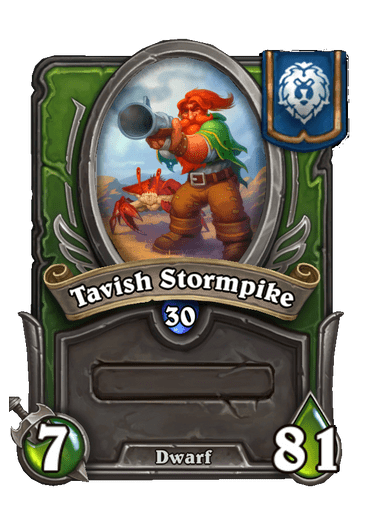 Tavish Stormpike Hearthstone kártya
