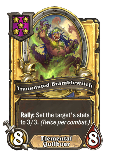 Transmuted Bramblewitch Hearthstone kártya