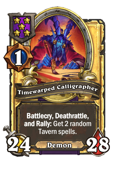 Timewarped Calligrapher Hearthstone kártya