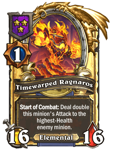 Timewarped Ragnaros Hearthstone kártya