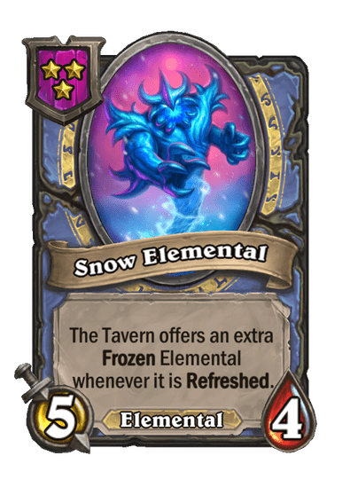 Snow Elemental Hearthstone kártya