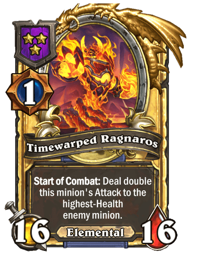 Timewarped Ragnaros Hearthstone kártya