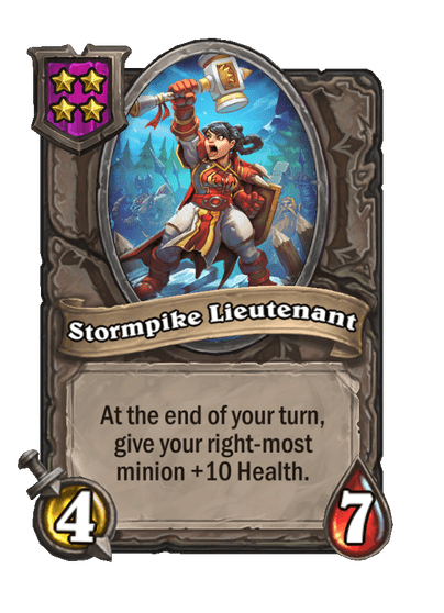 Stormpike Lieutenant Hearthstone kártya