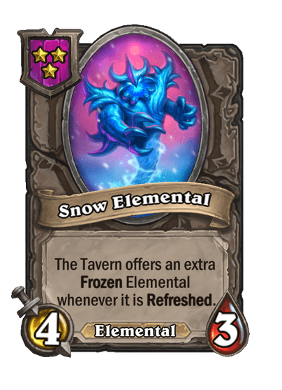 Snow Elemental Hearthstone kártya