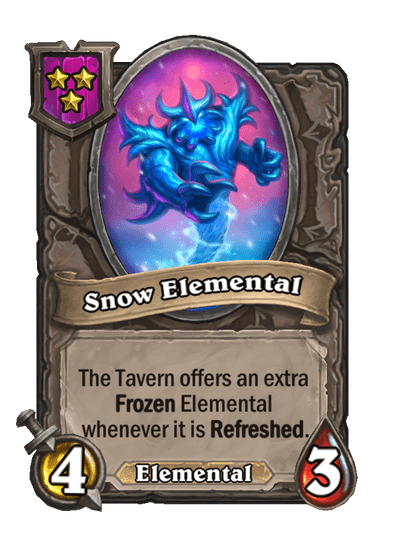 Snow Elemental Hearthstone kártya