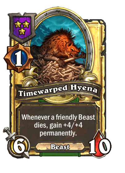 Timewarped Hyena Hearthstone kártya