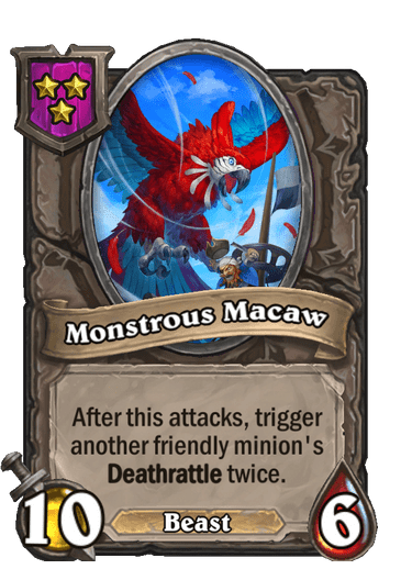 Monstrous Macaw Hearthstone kártya