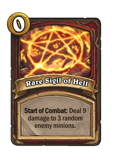 Rare Sigil of Hell Hearthstone kártya