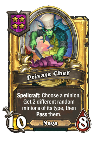 Private Chef Hearthstone kártya