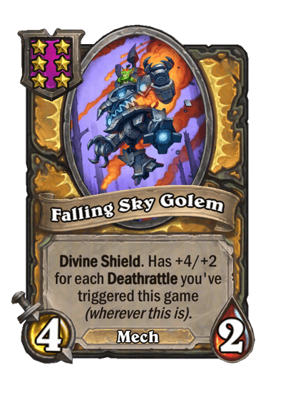Falling Sky Golem Hearthstone kártya