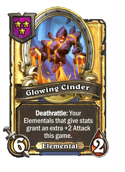 Glowing Cinder Hearthstone kártya