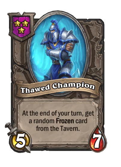 Thawed Champion Hearthstone kártya