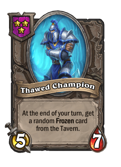 Thawed Champion Hearthstone kártya