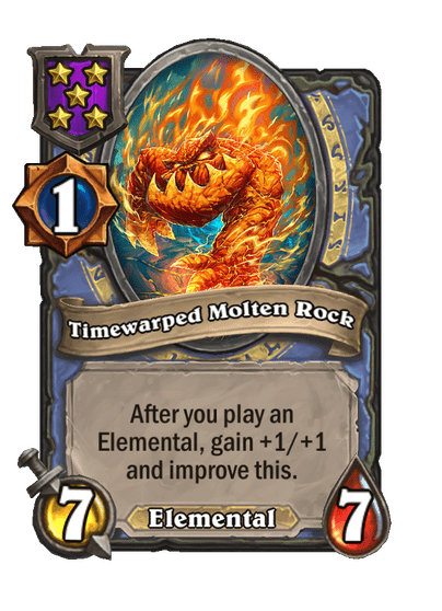Timewarped Molten Rock Hearthstone kártya