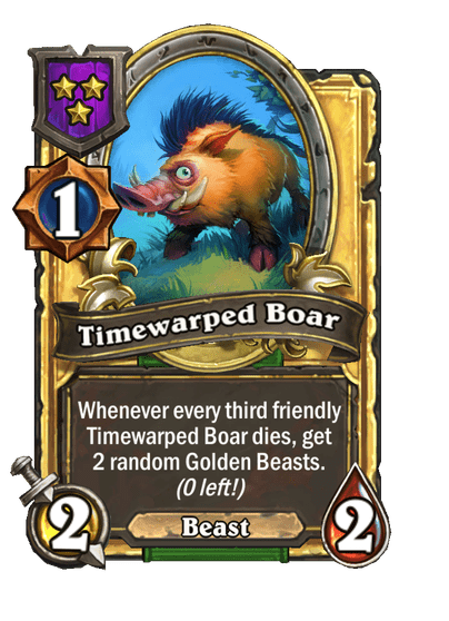 Timewarped Boar Hearthstone kártya