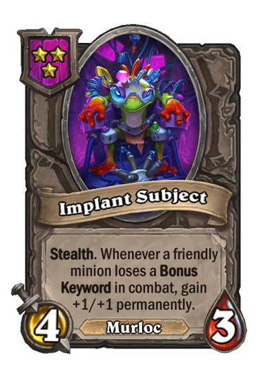 Implant Subject Hearthstone kártya