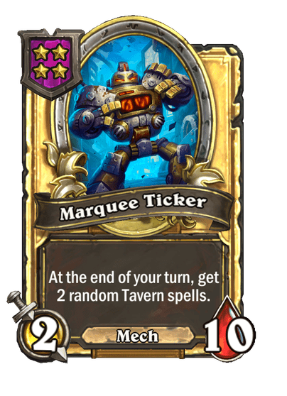 Marquee Ticker Hearthstone kártya