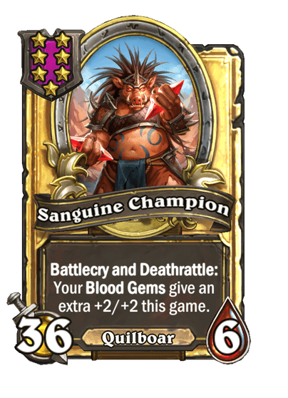 Sanguine Champion Hearthstone kártya