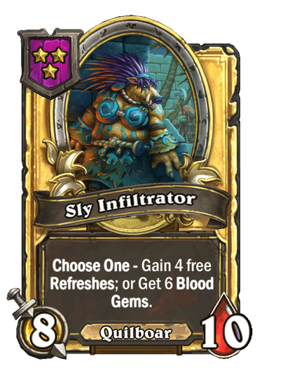 Sly Infiltrator Hearthstone kártya