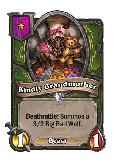 Kindly Grandmother Hearthstone kártya