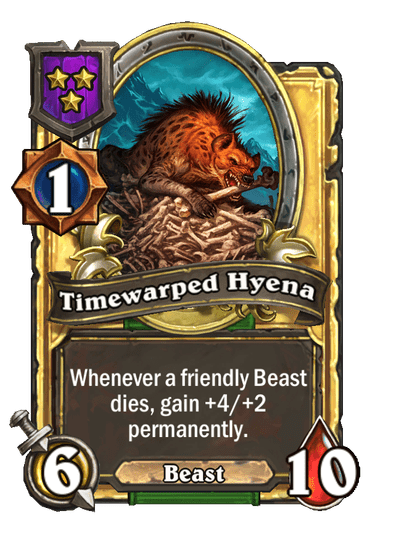 Timewarped Hyena Hearthstone kártya