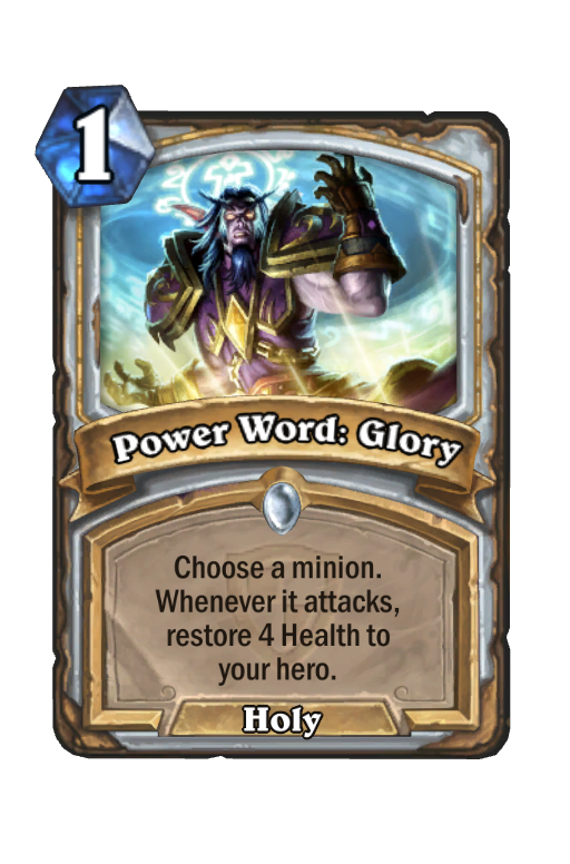 Power Word: Glory Hearthstone kártya