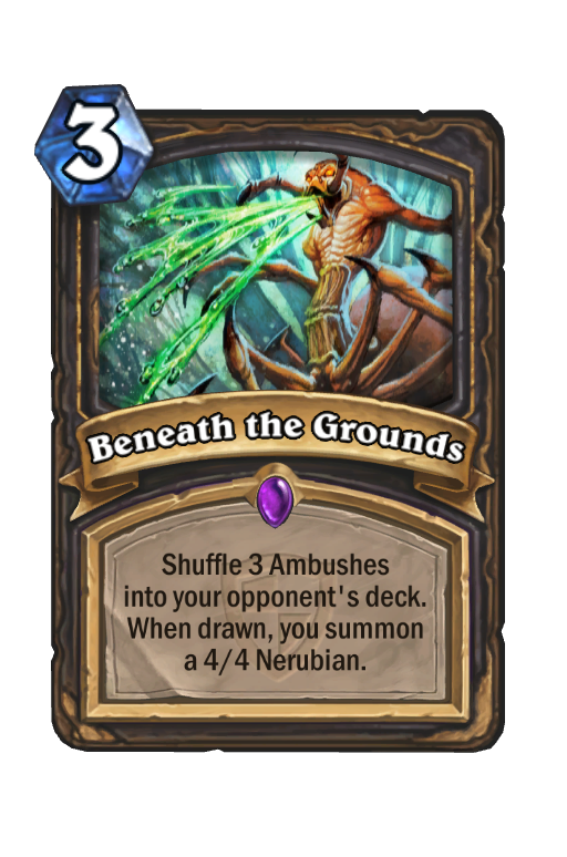 Beneath the Grounds Hearthstone kártya
