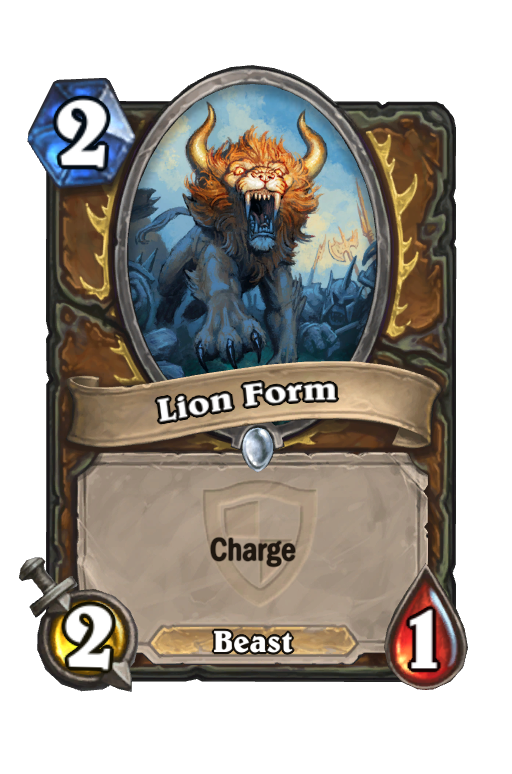 Lion Form Hearthstone kártya