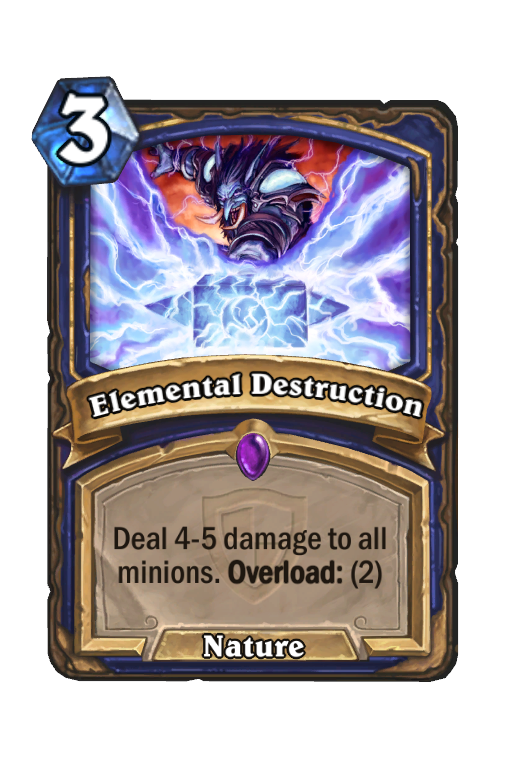 Elemental Destruction Hearthstone kártya