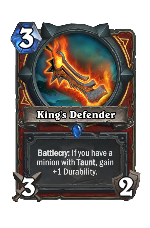 King's Defender Hearthstone kártya