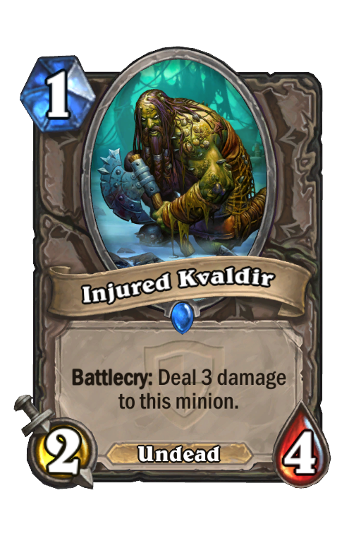 Injured Kvaldir Hearthstone kártya