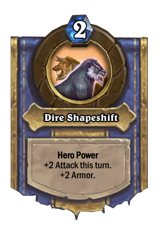 Dire Shapeshift Hearthstone kártya