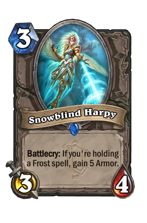 Snowblind Harpy Hearthstone kártya
