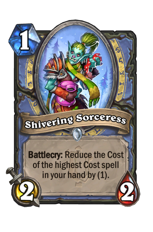 Shivering Sorceress Hearthstone kártya