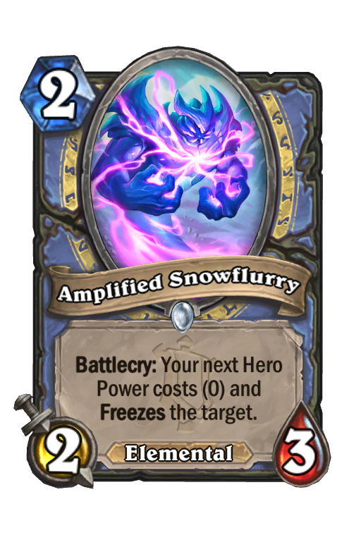 Amplified Snowflurry Hearthstone kártya