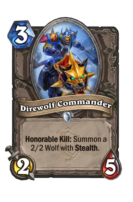 Direwolf Commander Hearthstone kártya