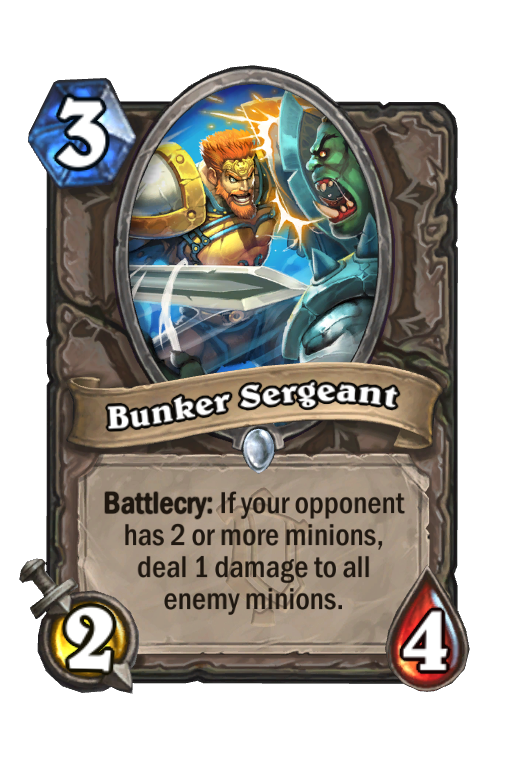 Bunker Sergeant Hearthstone kártya