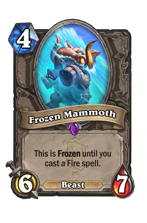 Frozen Mammoth Hearthstone kártya