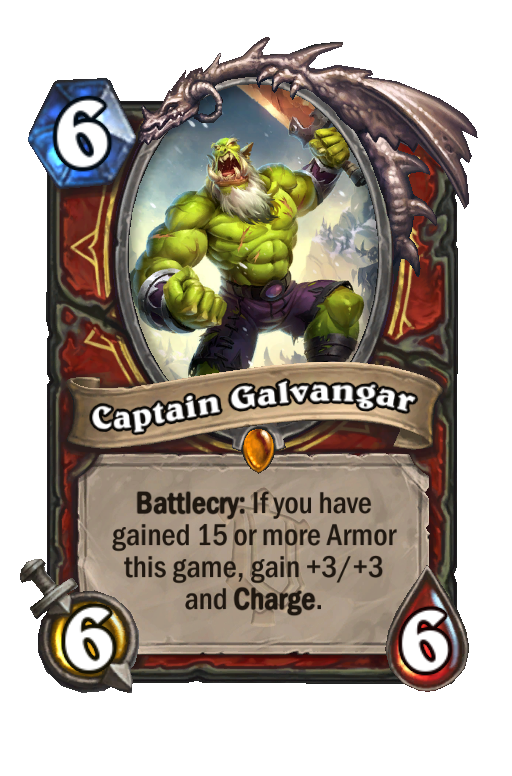 Captain Galvangar Hearthstone kártya
