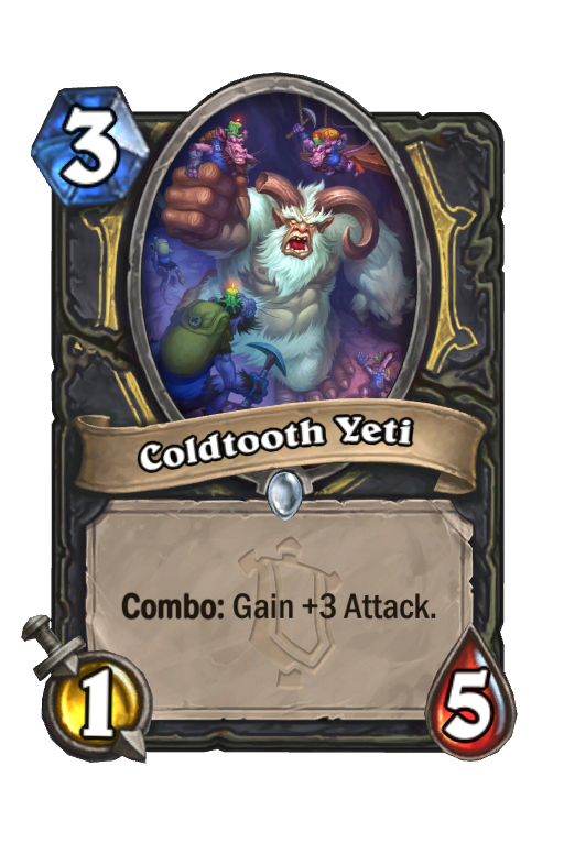 Coldtooth Yeti Hearthstone kártya