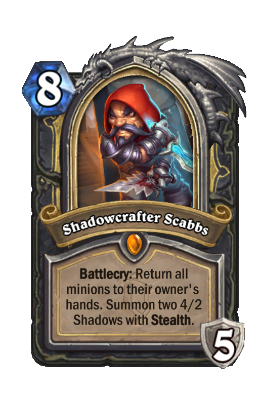 Shadowcrafter Scabbs Hearthstone kártya