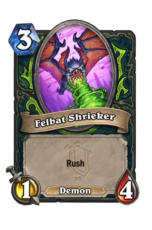 Felbat Shrieker Hearthstone kártya