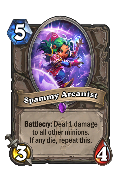 Spammy Arcanist Hearthstone kártya