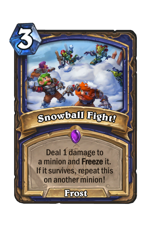 Snowball Fight! Hearthstone kártya