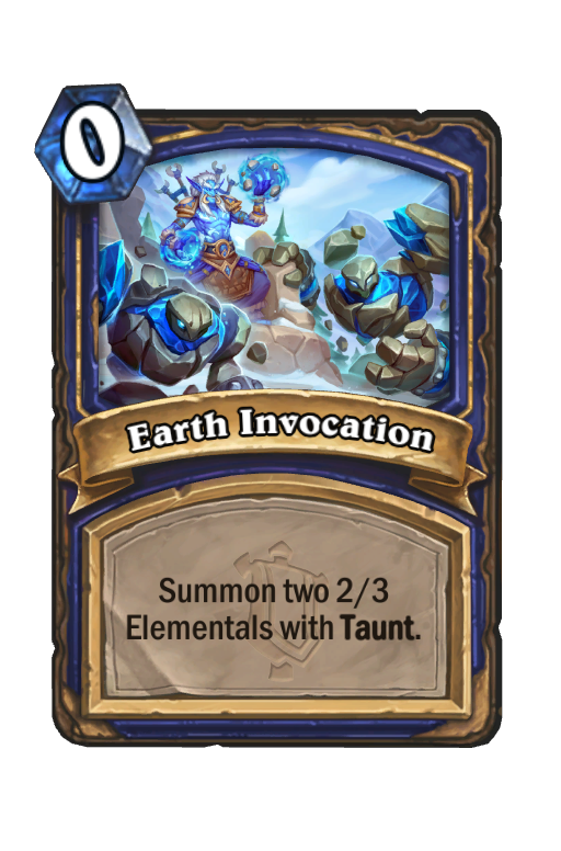 Earth Invocation Hearthstone kártya